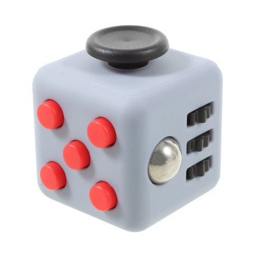 Fidget cube - grå/rød