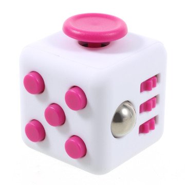 Fidget cube - Hvid / pink