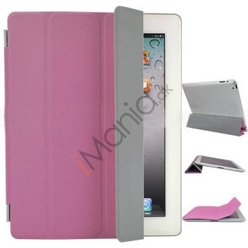 Fabulous Kunstlæder Smart Cover til iPad 3rd Generation den nye iPad - Pink