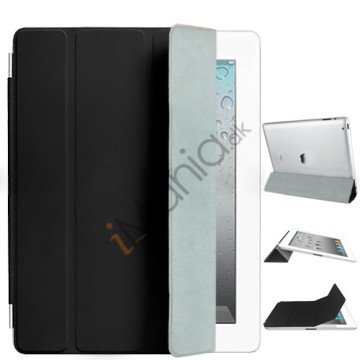 Fabulous Kunstlæder Smart Cover til iPad 3rd Generation den nye iPad - Sort