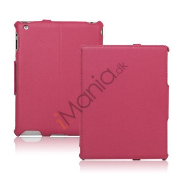 Slim Lychee PU Kunstlæder Case Cover til iPad 2. 3. 4. Gen - Rose