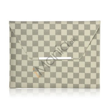 LV Style PU Kunstlæder Etui Taske Taske til iPad 2 Den nye iPad 3rd Generation - Hvid