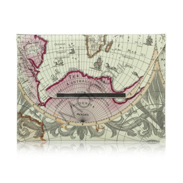 World Map Rejsetaske Kunstlædertaske Taske til iPad 2 den nye iPad 3rd gen