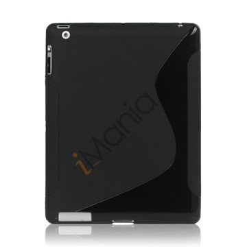 S Shape TPU Gel Case Cover til Den Nye iPad 2. 3. 4. generation, Flere farver