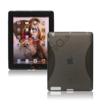 Fingerprint TPU Gel Case Cover til Den Nye iPad 2. 3. 4. Gen - Grå