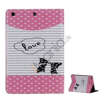 Rødhætte Folio PU Læder Case Cover med Stand til iPad Mini - Pink