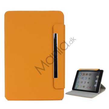 Grain Line 360 Rotating Magnetic Leather Case with Wake Sleep Function til iPad Mini  - Orange