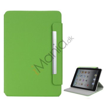 Grain Line 360 Rotating Magnetic Leather Case with Wake Sleep Function til iPad Mini - Grøn