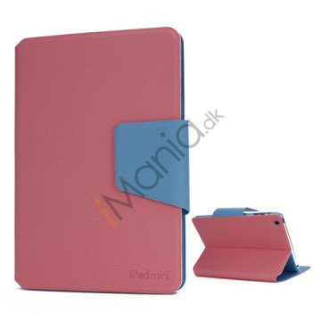 Magnetiske Smart Folio Læder Card Slots Stand Case Cover til iPad Mini - Pink