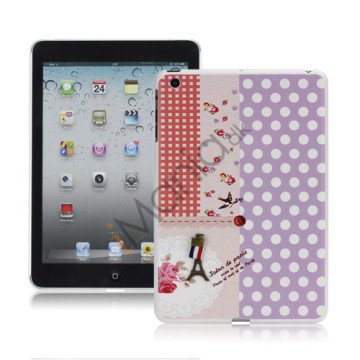 Eiffeltårnet Polka Dots Blomster Hard Case Cover til iPad Mini