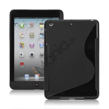 Streamline S Shaped TPU Gel Case Cover til iPad Mini - Sort