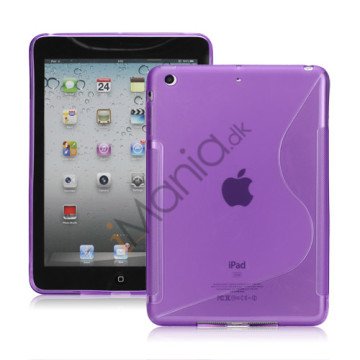 S-curved Gel TPU Case Cover til iPad Mini - Lilla