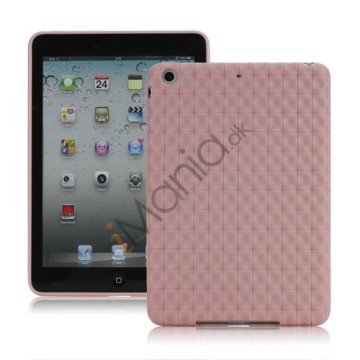Anti-slip Water Cube Wave TPU Gel Case Cover til iPad Mini - Pink