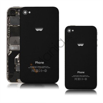 iPhone 4 bagcover (med logo), sort