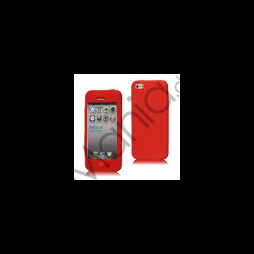Mønstret iPhone 5 Silikone Case Shell med Chocolate Home Knap - Red