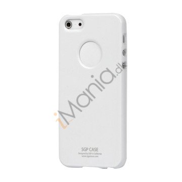 Ultra tynd Blankt Hard Cover Case til iPhone 5 - Hvid