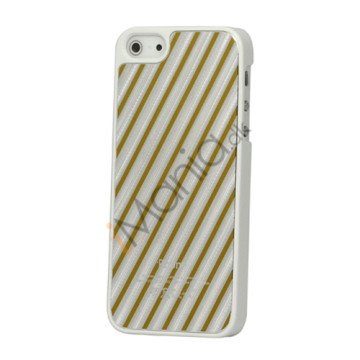 Diagonal Aluminium Hard Plastic Case til iPhone 5 - Gold