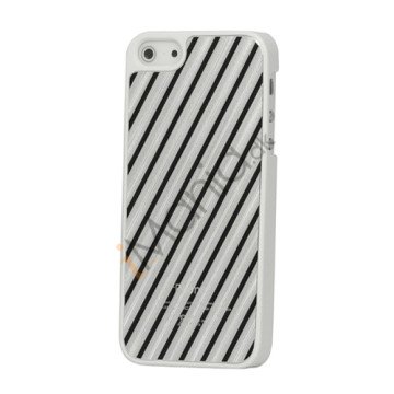 Diagonal Aluminium hård plast Case til iPhone 5 - Sort