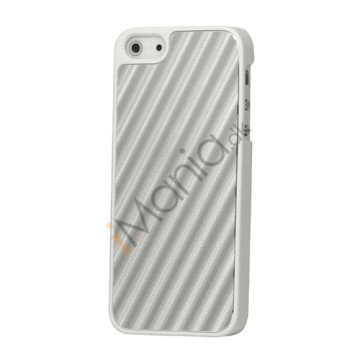 Diagonal Aluminium hård plast Case til iPhone 5 - Sølv