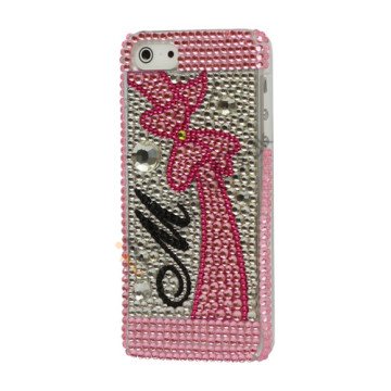 Luksus Bowknot Wo Hard Diamond Case iPhone 5 cover