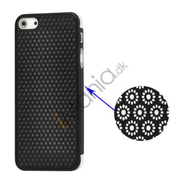 Metallic udhulet Floral Mesh Case iPhone 5 cover - Sort