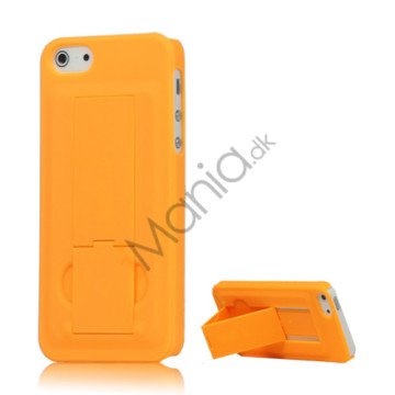 iPhone 5 Gummibelagt Hard Case med Stand - Gul