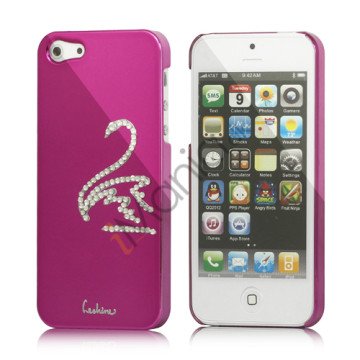 Svane Cadmieret Diamant Cover Case til iPhone 5 - Rose