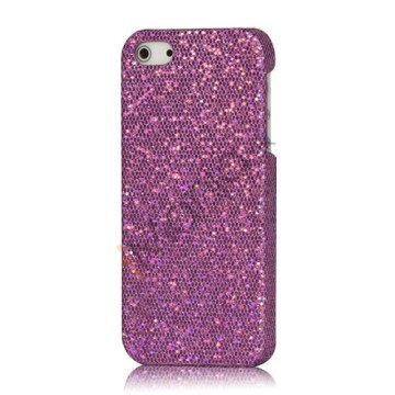 Skinnende Flash Sequin Hard Case til iPhone 5 - Lilla