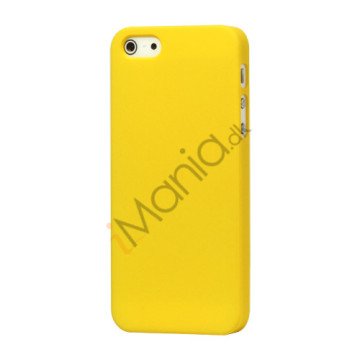 Gummibelagt Mat Hard Back Case til iPhone 5 - Gul