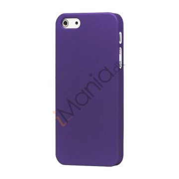 Gummibelagt Mat Hard Back Case til iPhone 5 - Lilla