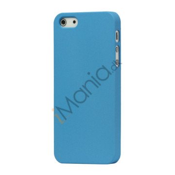 Frosted Hard Plastic Cover Case til iPhone 5 - Baby Blå