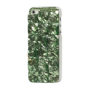 Square Gem Stone Smykkesten Hard Case iPhone 5 cover - Grøn