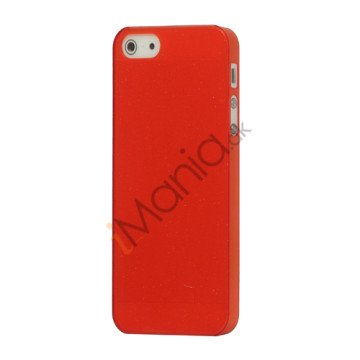 Flash Powder Hard Crystal Case Cover til iPhone 5 - Rød