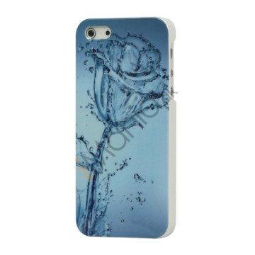 Blå Vand Rose Hard Case Cover til iPhone 5