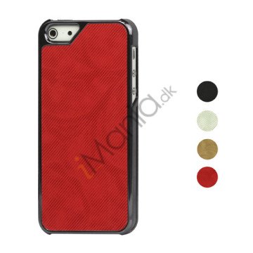 Twill Leather Coated Plating Hard Case iPhone 5 cover