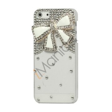 Glitrende Smykkesten 3D Bowknot Crystal Case iPhone 5 cover