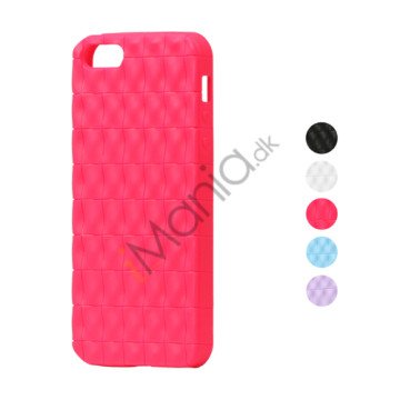 Glitrende Oblong Gitter Robust TPU Gele Case til iPhone 5