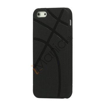 Anti-slip Basketball Grain TPU Gel Cover Case til iPhone 5