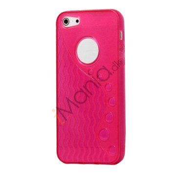 Anti-slip Bølge TPU Case iPhone 5 cover - Rose