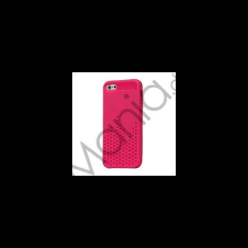 Anti-slip Equalizer Style TPU Case iPhone 5 cover - Hot Pink