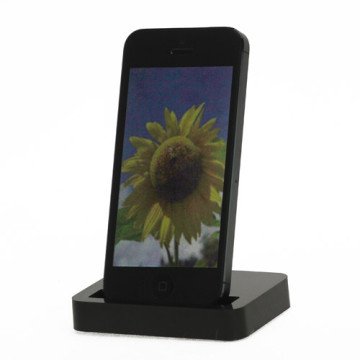 IPhone 5 skrivebordsoplader / docking station - Sort