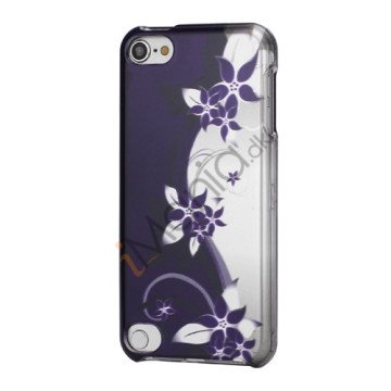 S-formet Lilla Blomst 2 i 1 Snap-On Hard Back Shell Cover til iPod Touch 5