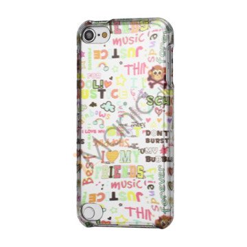 Farverigt I Love Music Snap-On Hard Shell Back Case til iPod Touch 5