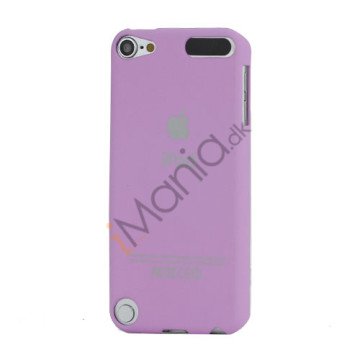 Slim Gummibelagt Beskyttende Hard Case med Apple iPod Logo til iPod Touch 5 - Purple