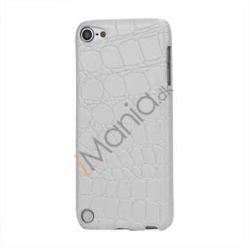 Crocodile Læder Skin Beskyttende Hard Case til iPod Touch 5 - Hvid