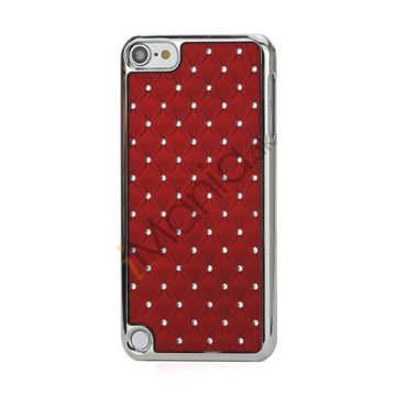 Superb  Diamant Galvaniseret Hard Case til iPod Touch 5 - Rød