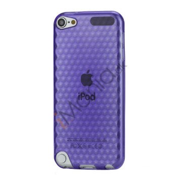 iPod Touch 5 Sekskantet Diamant TPU Gel Skin Cover - Gennemsigtig Lilla