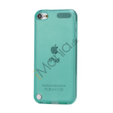 Glat Frosted Fleksibel TPU Gel Skin Cover til iPod Touch 5 - Gennemsigtig Cyan