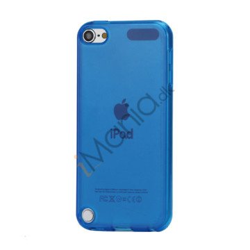 Glat Frosted Fleksibel TPU Gel Skin Cover til iPod Touch 5 - Transparent Blå