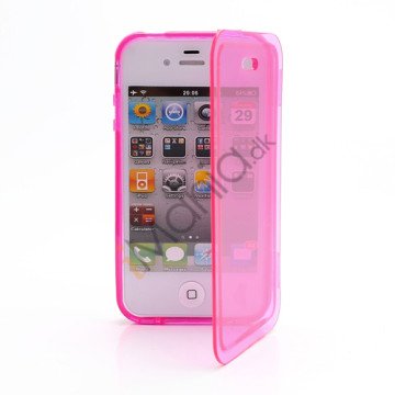 Dobbelt iPhone 4 4S TPU Cover - Gennemsigtig Pink